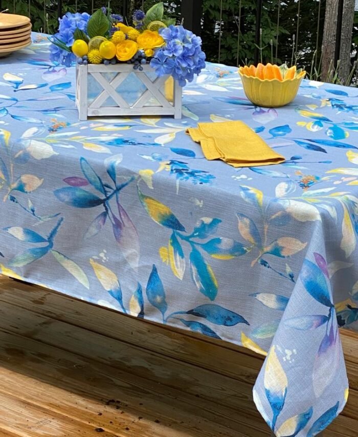 Karlena Blue Yellow Table Cloth